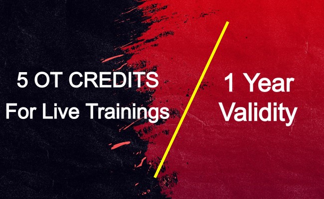 5 OT Credits For 5 Live Technical Trainings (1 Year Validity)