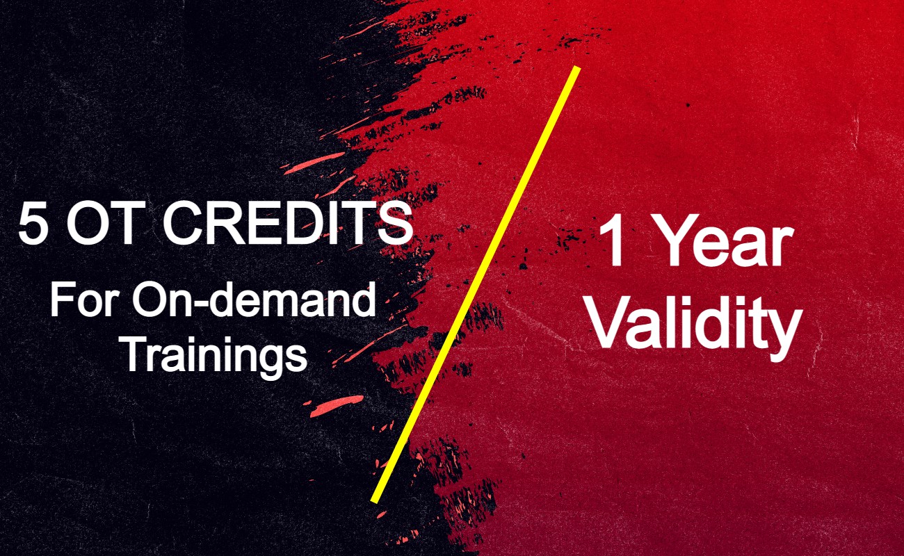 5 OT Credits For 5 On-demand Trainings (1 Year Validity)